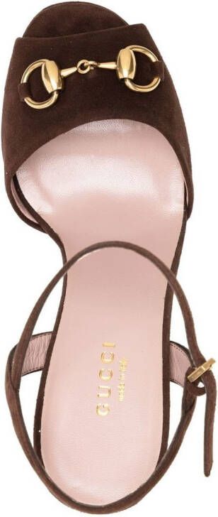 Gucci Sandalen met plateauzool Bruin