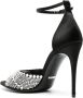 Gucci Satijnen 110mm sandalen verfraaid met kristallen Zwart - Thumbnail 3