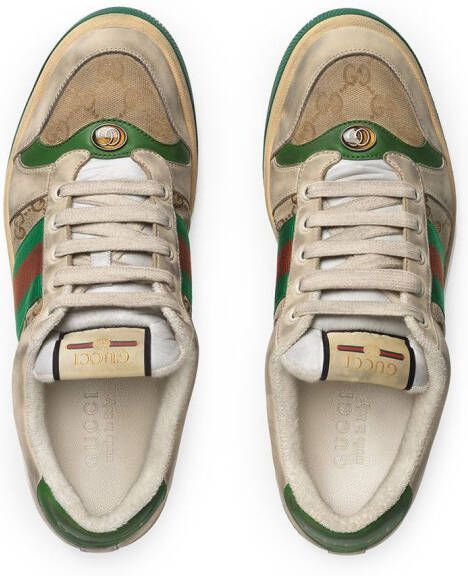 Gucci Screener sneaker met leren details en logoprint - Foto 5