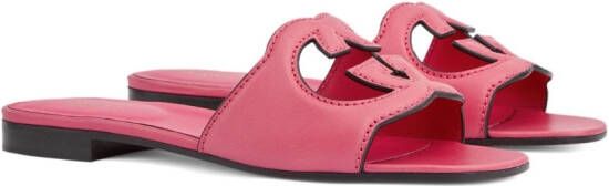 Gucci Slippers met GG logo Roze