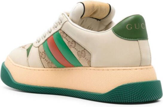 Gucci Screener leren sneakers Beige