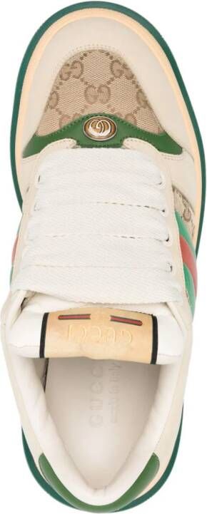 Gucci Screener leren sneakers Beige