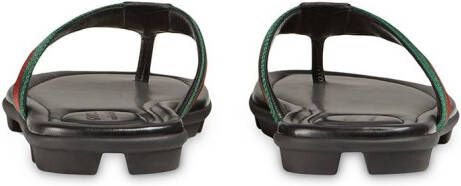Gucci Teenslippers met Web-streep Zwart
