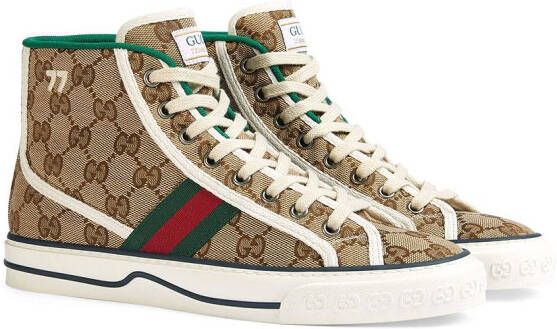 Gucci Tennis 1977 high-top sneakers Beige - Schoenen.nl