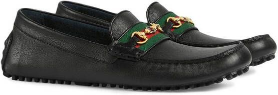 Gucci Web loafers Zwart