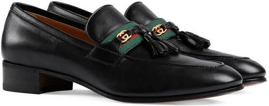 Gucci Web loafers Zwart