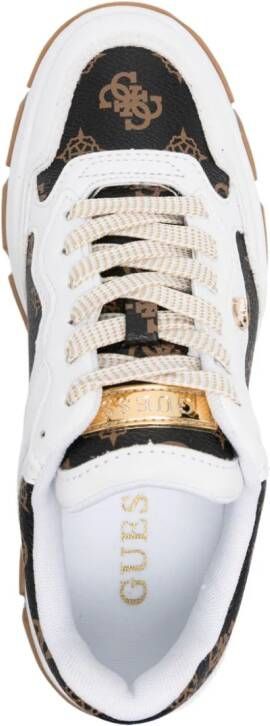 GUESS USA Brecky sneakers met logoprint Bruin