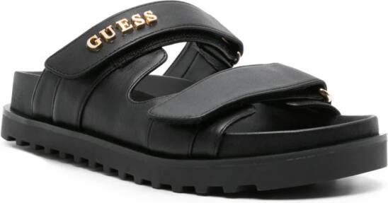 GUESS USA Fabulon slippers met logo Zwart