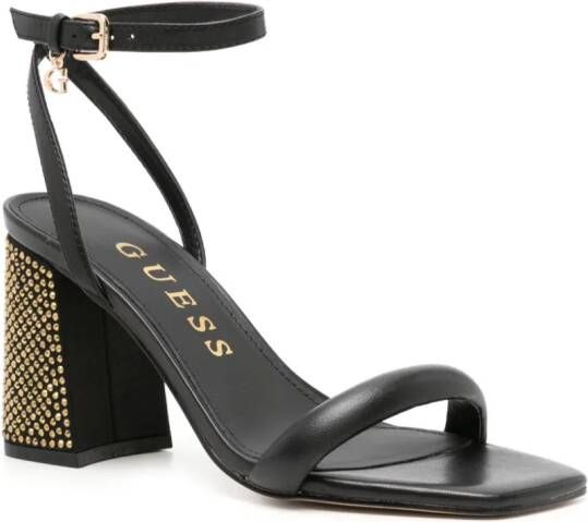 GUESS USA Gelectra 95mm leren sandalen Zwart