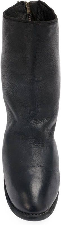 Guidi distressed heel boots Zwart