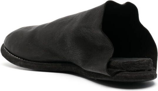 Guidi Leren slippers Zwart