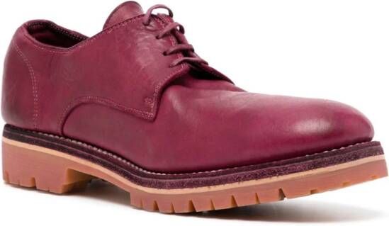 Guidi Leren derby schoenen Roze