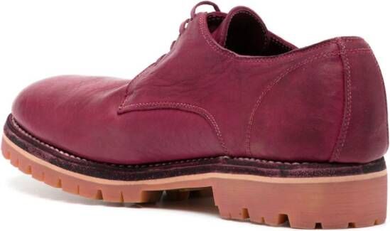 Guidi Leren derby schoenen Roze