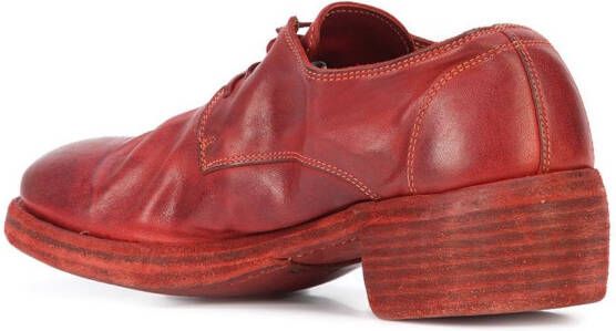 Guidi lace-up heeled shoes Rood