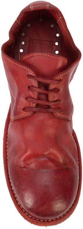 Guidi lace-up heeled shoes Rood