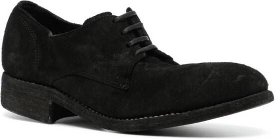 Guidi Leren derby schoenen Zwart