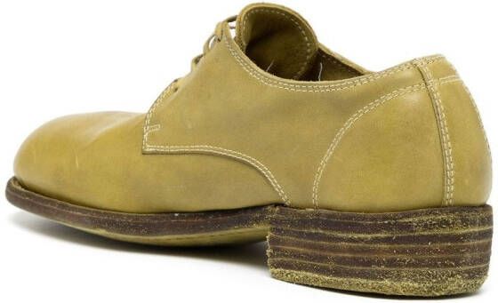 Guidi Leren derby schoenen Groen