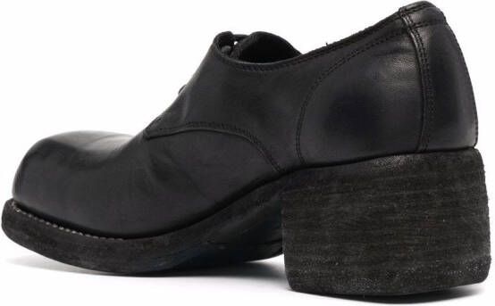 Guidi Oxford schoenen met vierkante neus Zwart