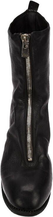 Guidi verdraaide zip-up laarzen Zwart