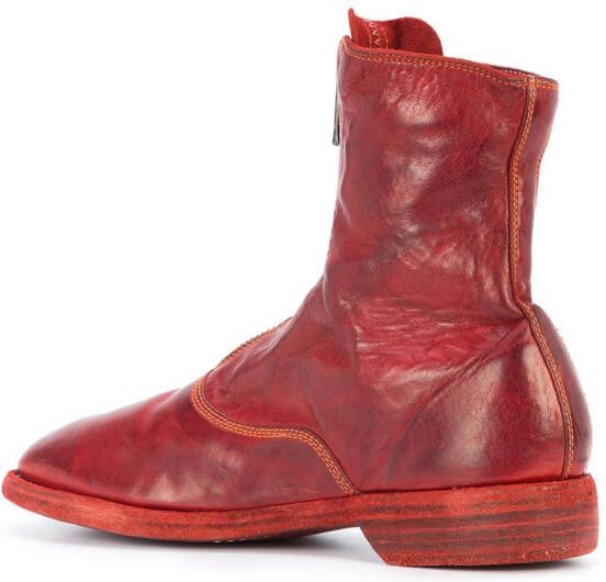 Guidi zip detail boots Rood