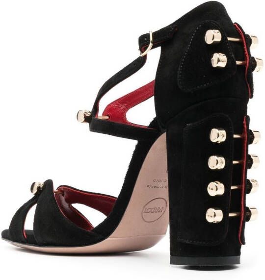 HARDOT 100 mm I'm Oral sandalen met studs Zwart