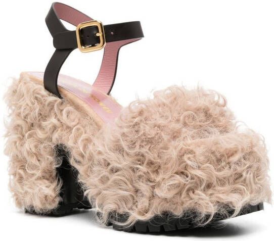 Haus of Honey Les Terriers sandalen met plateauzool Beige