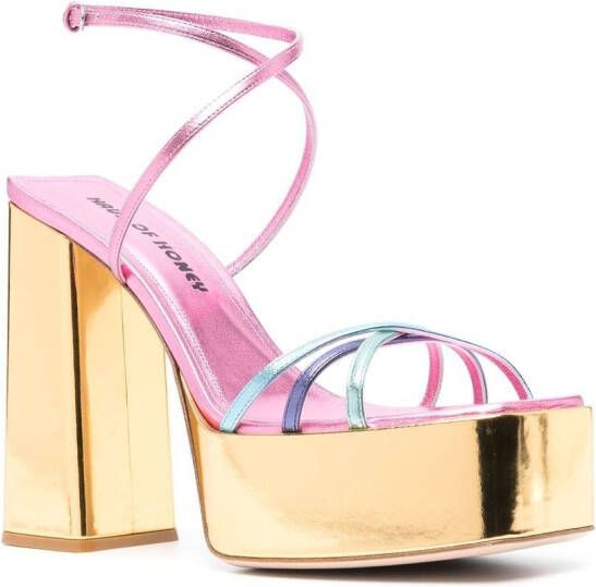 Haus of Honey Sandalen met plateauzool Roze