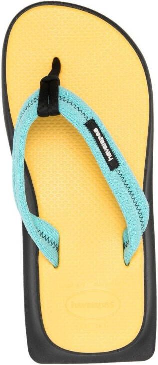Havaianas Tradi Zori teenslippers met sleehak Blauw