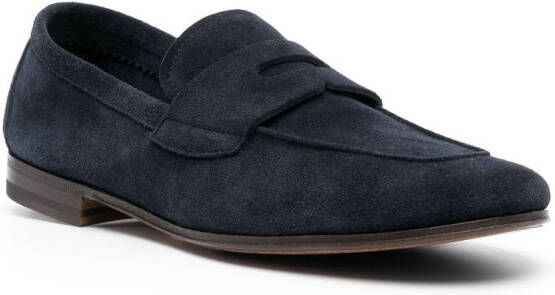 Henderson Baracco Capri suède loafers Blauw