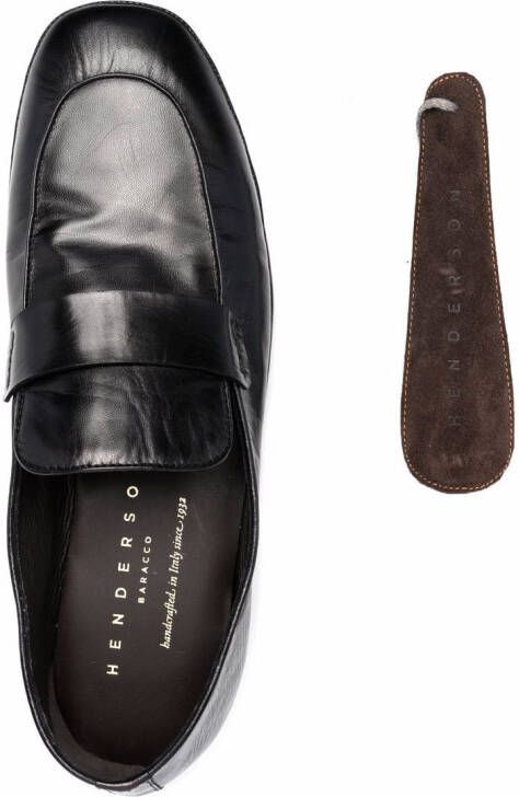 Henderson Baracco Ernest leren loafers Zwart