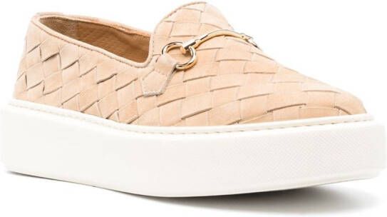 Henderson Baracco Tina gevlochten loafers Beige