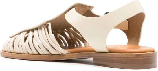 Hereu Alaro leren sandalen Beige