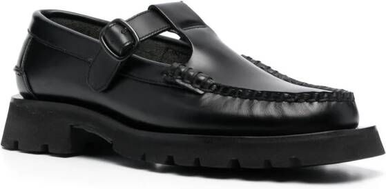 Hereu Alber T-bar leren loafers Zwart