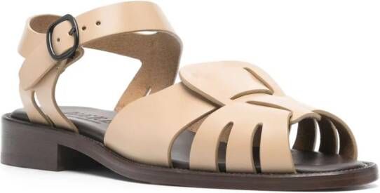 Hereu Ancora leren sandalen Beige