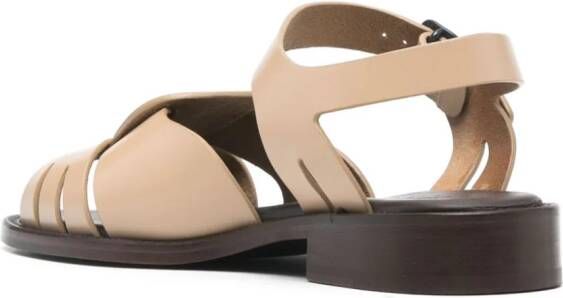 Hereu Ancora leren sandalen Beige