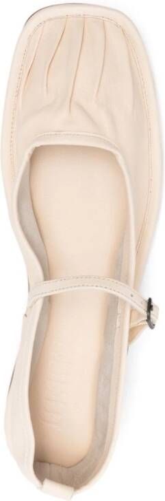 Hereu Dansa leren ballerina's Beige