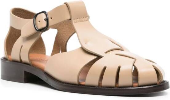 Hereu Pesca leren sandalen Beige