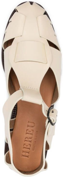 Hereu Pesca leren sandalen Beige