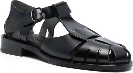 Hereu Pesca leren sandalen Zwart