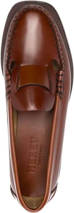 Hereu Sineu leren loafers Bruin