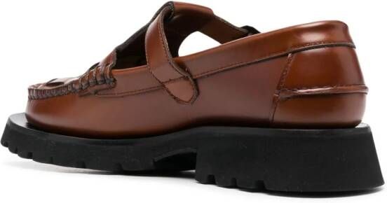 Hereu Soller Sport loafers met vierkante neus Bruin