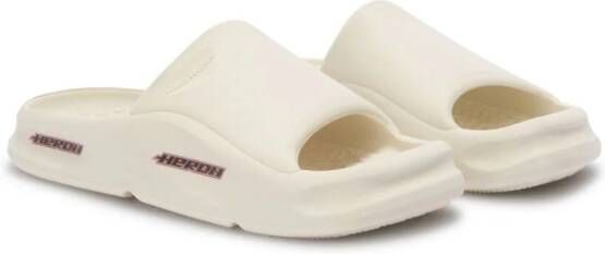 Heron Preston Eco Moulded slippers met logo-reliëf Wit