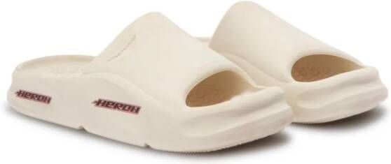 Heron Preston Eco slippers met vierkante neus Wit