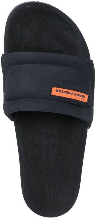 Heron Preston Slippers met logopatch Zwart