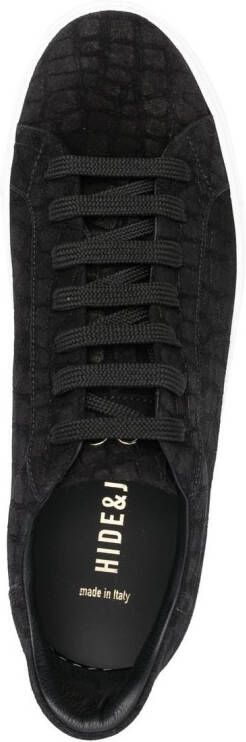 Hide&Jack Essence suède sneakers Zwart