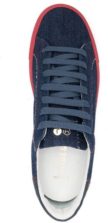 Hide&Jack Essence denim sneakers Blauw