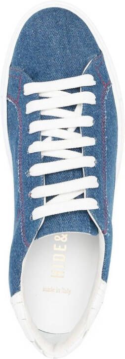 Hide&Jack Essence denim sneakers Blauw