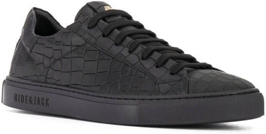 Hide&Jack Essence Croco sneakers Zwart