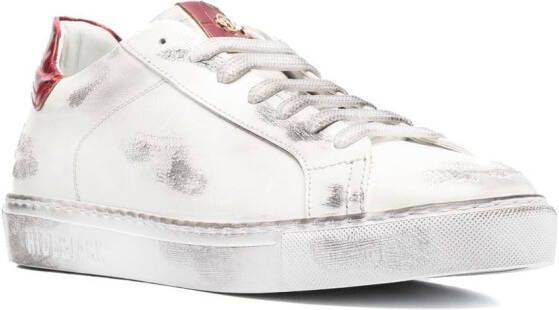 Hide&Jack Sneakers met gerafeld-effect Wit