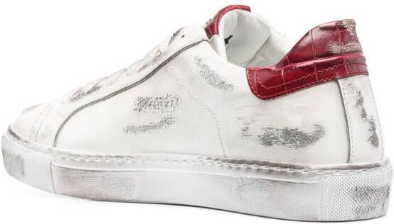 Hide&Jack Sneakers met gerafeld-effect Wit